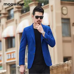 2018 Новый Мужская одежда Повседневное Пиджаки Slim Fit Куртки Homme костюм пальто Демисезонный деловой Блейзер хлопковое пальто для Для мужчин