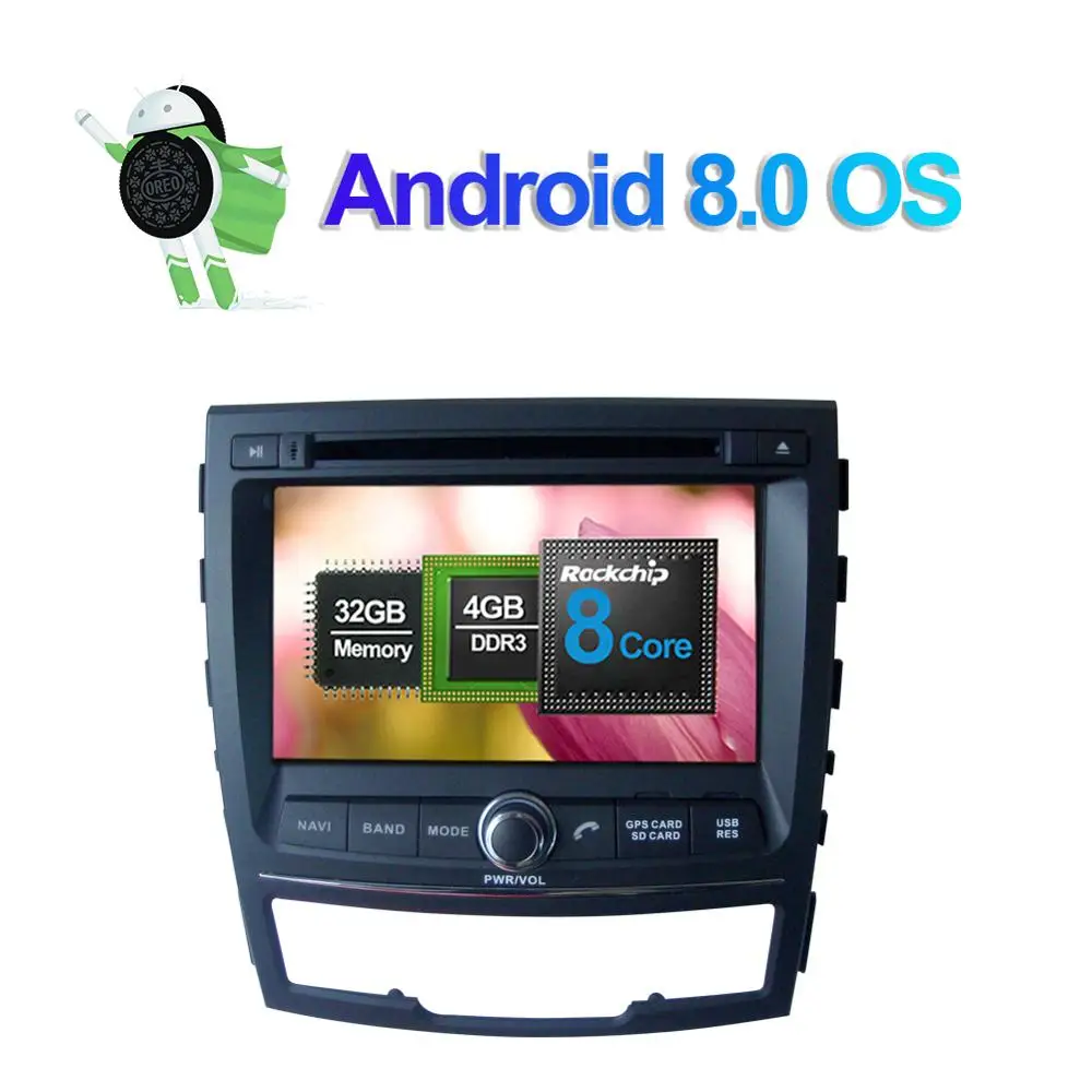 4 ГБ ОЗУ Android 8 0 Восьмиядерный автомобильный мультимедийный плеер для SsangYong Korando 2010