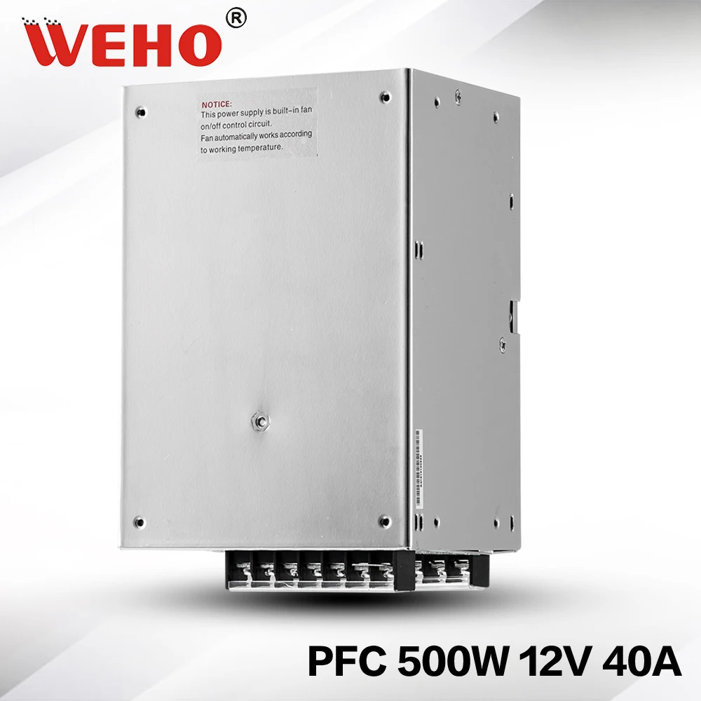

(SP-500-12) 500W 12V 40A PFC switching power supply with full voltage input