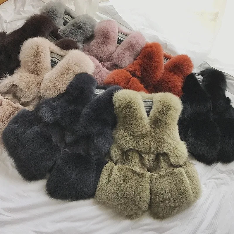 

2018 four generation of the new fox fur waistcoat king import fur coat haining leather fox fur fur vest