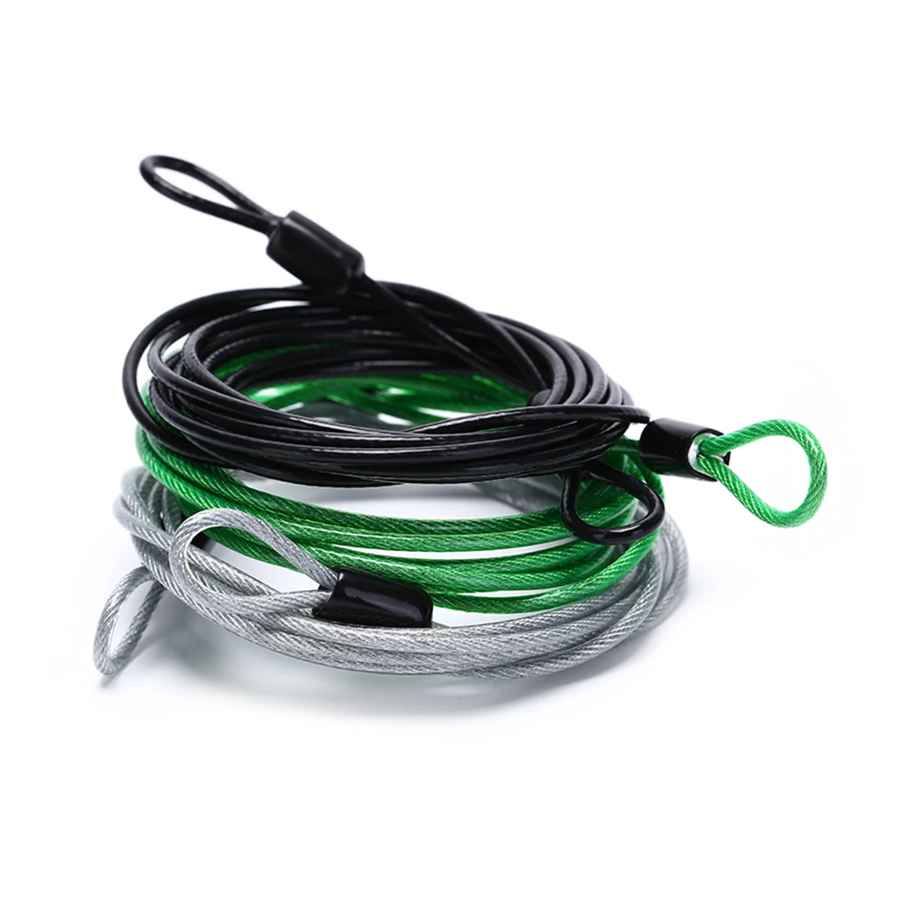 Wire Double End Loop Cable Lock Security For Motorbike Motorcycle Bicycle Bike L
