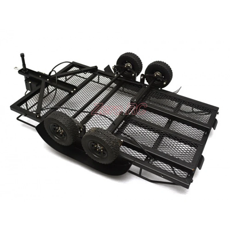 

Heavy Duty All Metal Car Trailer Tow Truck Hopper Vehicle Toys with Suspension Sheet Lights Wheel FOR 1:10 RC Rock Crawler Truck