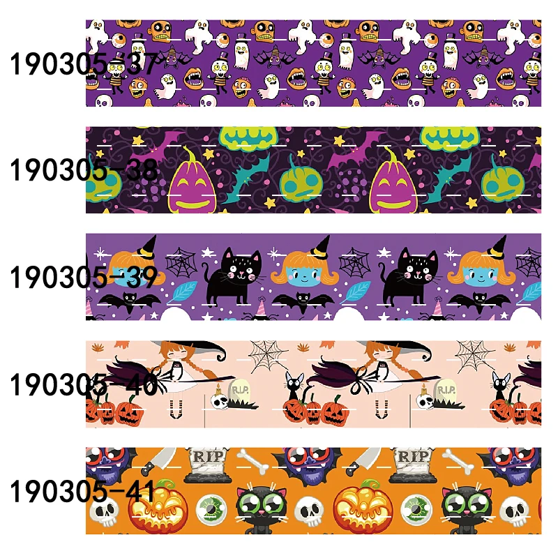 

Free shipping Halloween design grosgrain ribbon, 5/8" Hallowen foe elastic ribbon