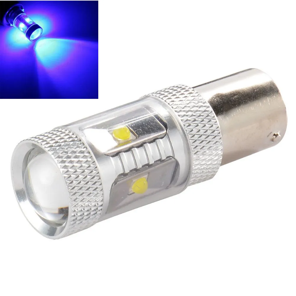 

1PC 1156 BA15S 30W Auto Fog Tail Turn Led S25 P21W Light R5W Bulb Lamp Parking Reserve Lights Car Light Source Blue