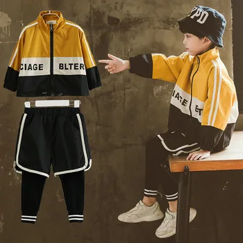 

Spring Korean 2019 New Boys Clothes Fashion Baby Jackets Pants 2pcs Sets Children Boy Handsome Sportswear Kids Outfit 14 Years