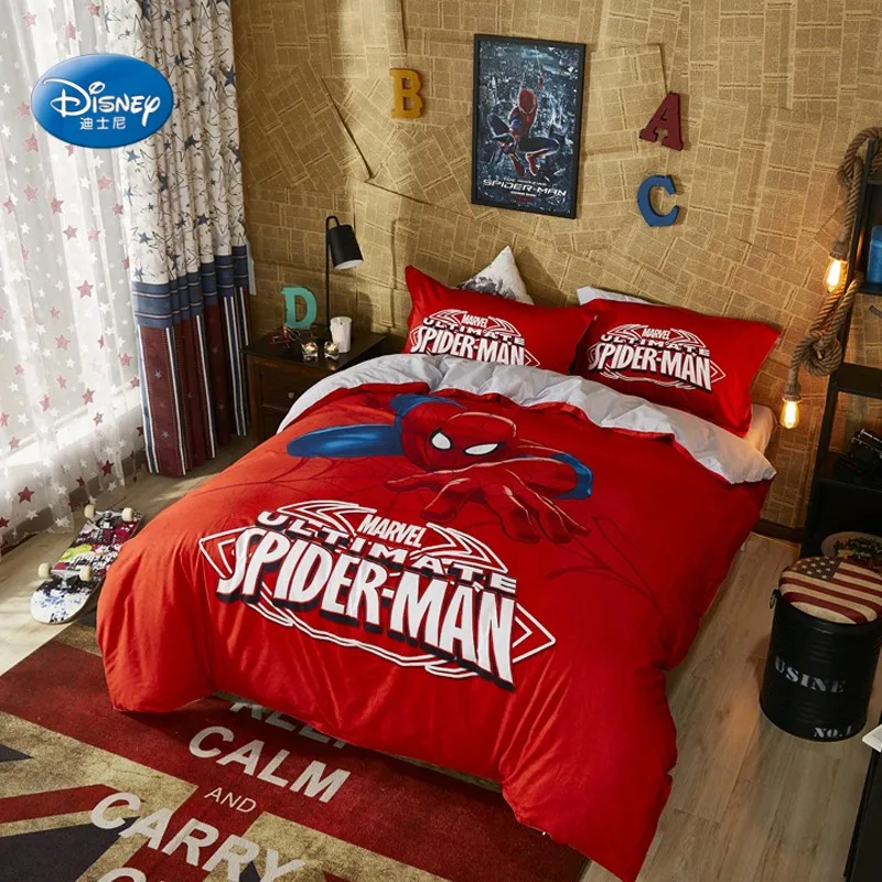 Red Spiderman Bedding Set For Kids Comforter Duvet Covers