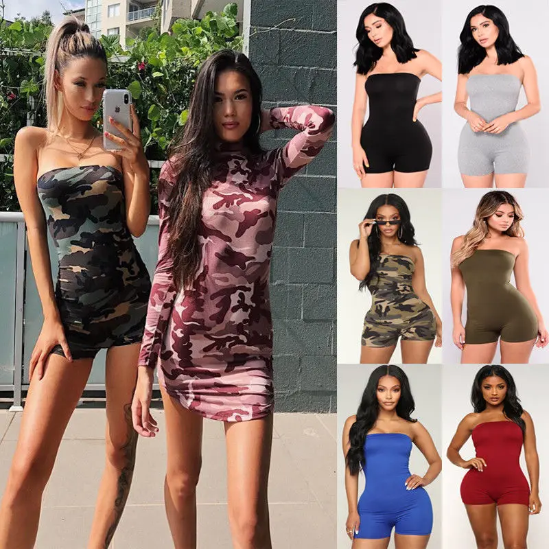 Новинка лета 2018 стильный сексуальный женский однотонный Облегающий комбинезон