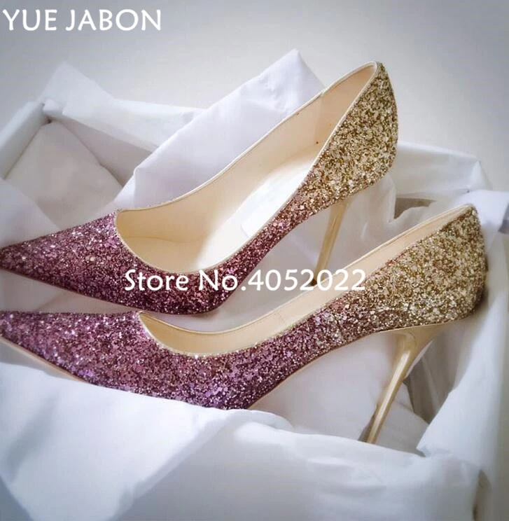 bridesmaid heels gold