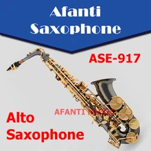 Afanti Music Eb tone /Black Nickel Gold /Nickel Alloy Cooper Alto Saxophone (ASE-917)