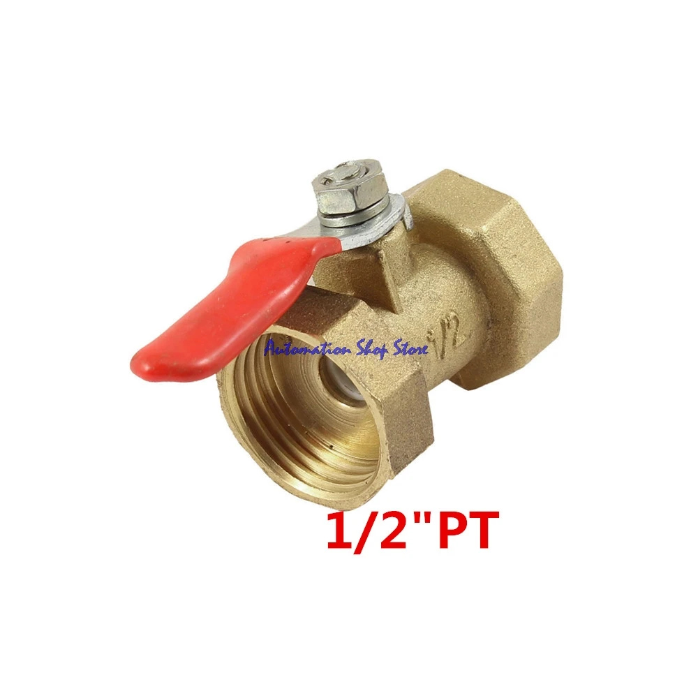 1/2NPT с внутренней резьбой 1/2NPT внутреннюю резьбу F/F красной ручкой сжатия шариковый клапан рукояти