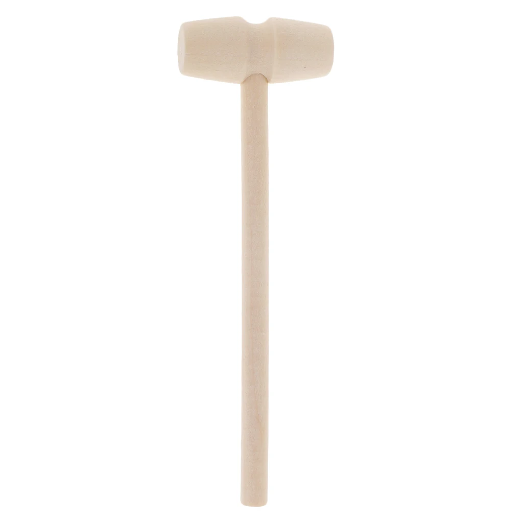 

10pcs 14cm Mini Natural Wooden Hammer Mallet for Dollhouse Playing House Supplies Jewelry Making Equipment Silversmith Tools