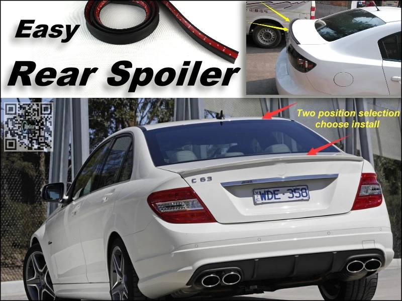 

Root / Rear Spoiler For Benz C C63 MB W202 W203 W204 W205 Trunk Splitter / Ducatail Deflector For TG Fans Easy / Free Modeling
