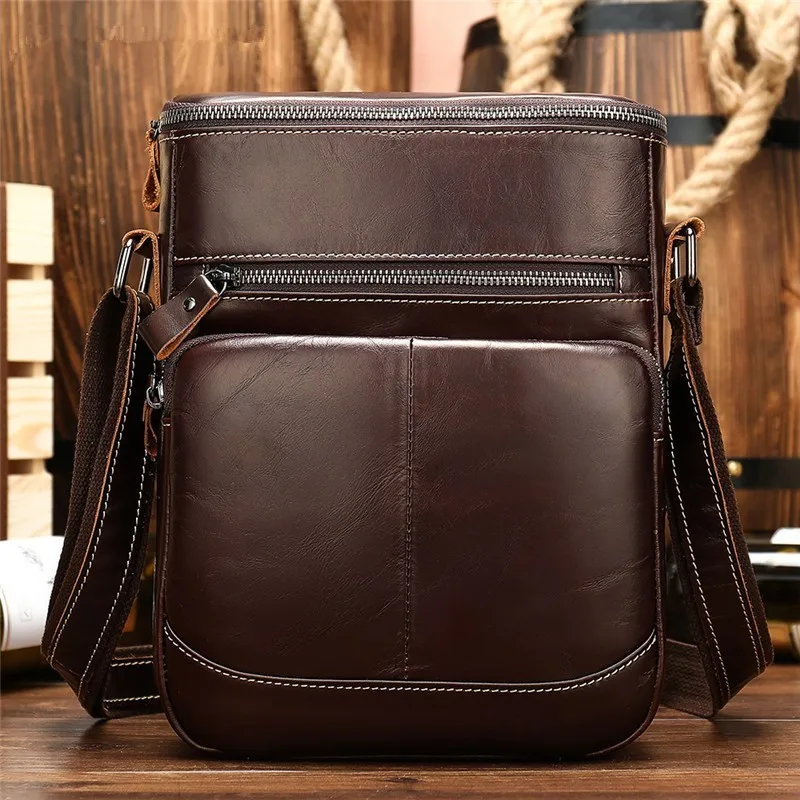 

Brand Crossbody Bag Men Business Messenger Bag For Man Flap Genuine Leather Men Bag Shoulder Bag Vintage Male Totes Handbag