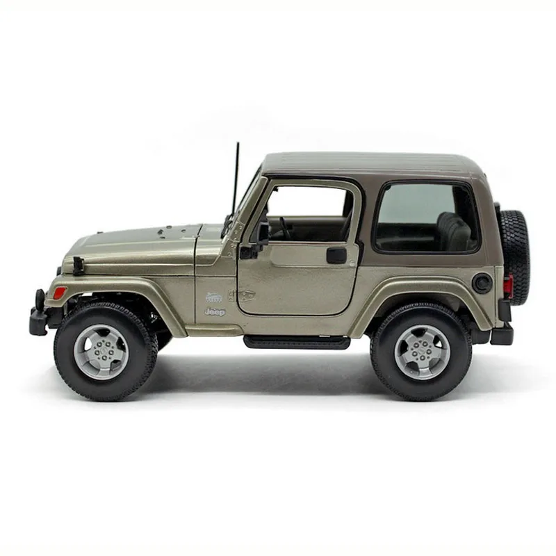 Коллекция 1/18 модели игрушек Jeep Wrangler цвета хаки литой родстер автомобиль новый