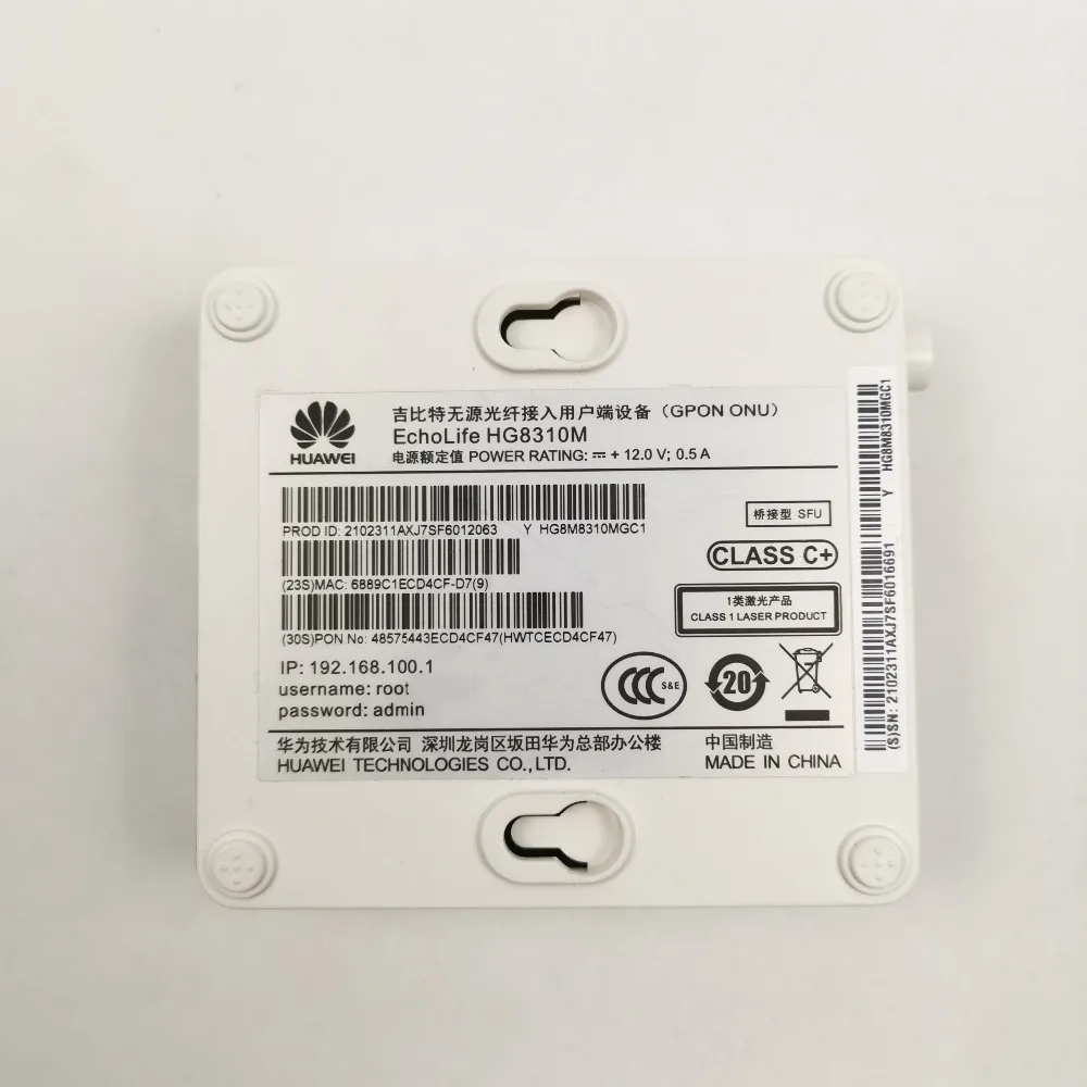Б/у Хуа Вэй HG8310M 8310 R015 GPON ONU с 1GE ONT английской версией|Оптоволоконное оборудование|