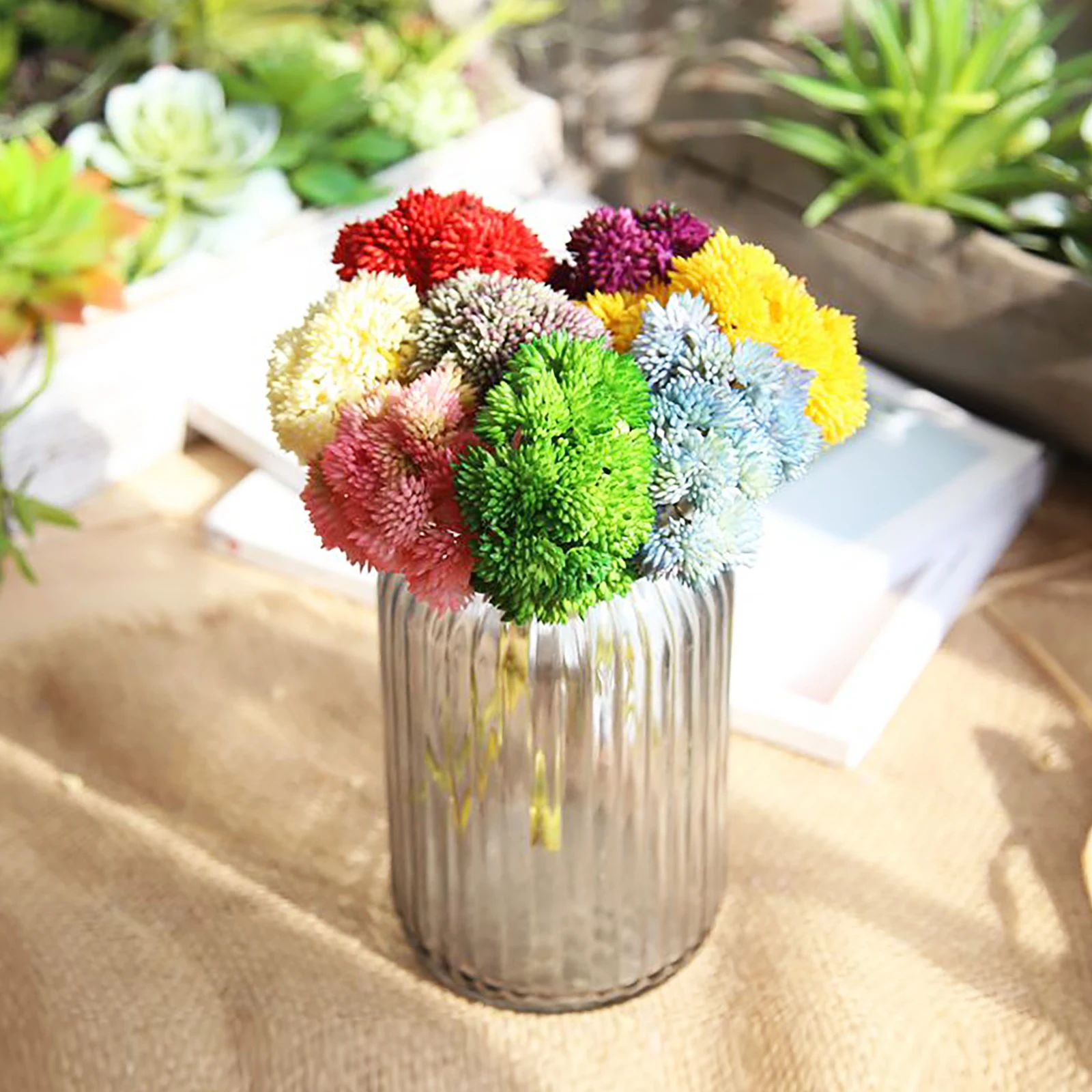

20.5cm Mini Soft Rubber Rice Fruit Hydrangea Flowers DIY Craft Fake Flower Gift box Scrapbooking Bouquet For Wedding Decoration