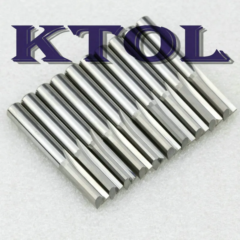 2 Straight Flute Milling Cutter CNC Router Bits for MDF Foam Engraving Cutting Tool_1