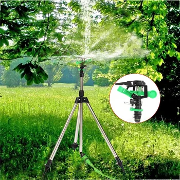 

1Pc Stainless Steel Tripod Impulse Sprinkler Pulsating Grass Lawn Watering Irrigation Kits For Garden Watering Tool