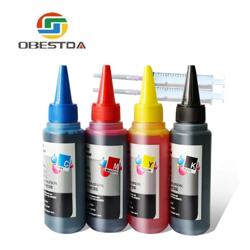 Дешево 4 Цвета Универсальный 100 мл набор заправки чернил, красителей для Epson для Canon для hp для Brother для Lexmark для Dell принтер для СНПЧ чернила