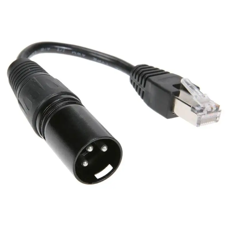

ALLOYSEED XLR 3 Pin Male To RJ45 Male Network Connector Adapter Converter Cable