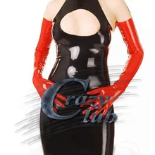 Crazy club_сексапильные женские черные полые латексное мини-платье Фетиш с отверстиями латексные груди платье на заказ Фетиш Быстрая распродажа