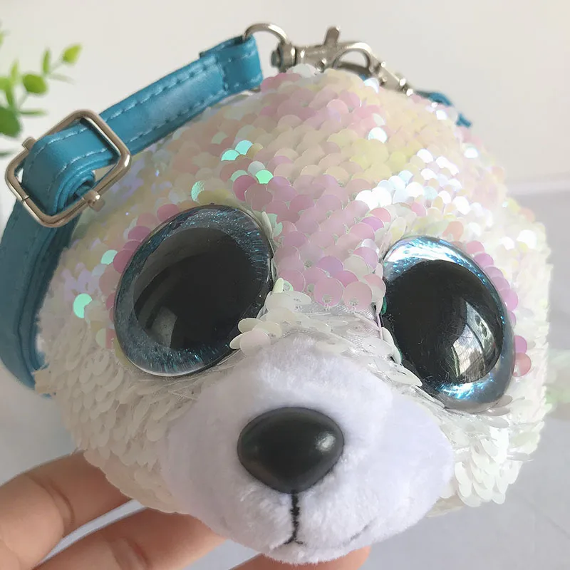 

TY 8" ICY the Seal Fashion Purse Flippy Color Messenger Plush Stuffed Animals Doll Toys Collection Kids Christmas Gift With Tags