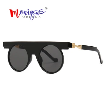 

Vintage Steampunk Round Sunglasses Women Brand Designer Flat Top Gradient Sun Glasses Men Fashion Female Eyewear Oculos UV400