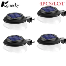 Водонепроницаемый 9 Светодиодный светильник для забора на солнечной батарее 4 шт./партия с питанием свет самозарядка открытый для садовой дорожки