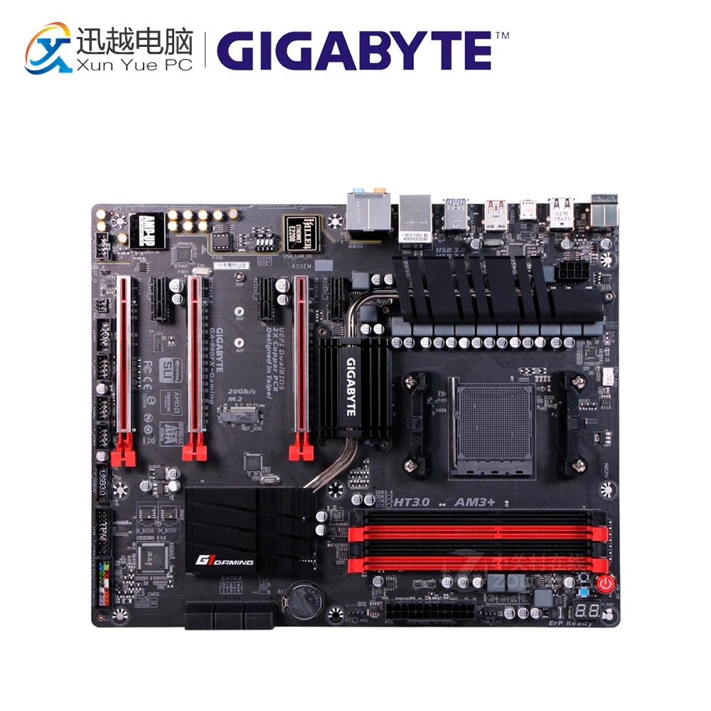 

Gigabyte GA-990FX-Gaming Desktop Motherboard 990FX Socket AM3+ DDR3 SATA3 USB3.0 ATX
