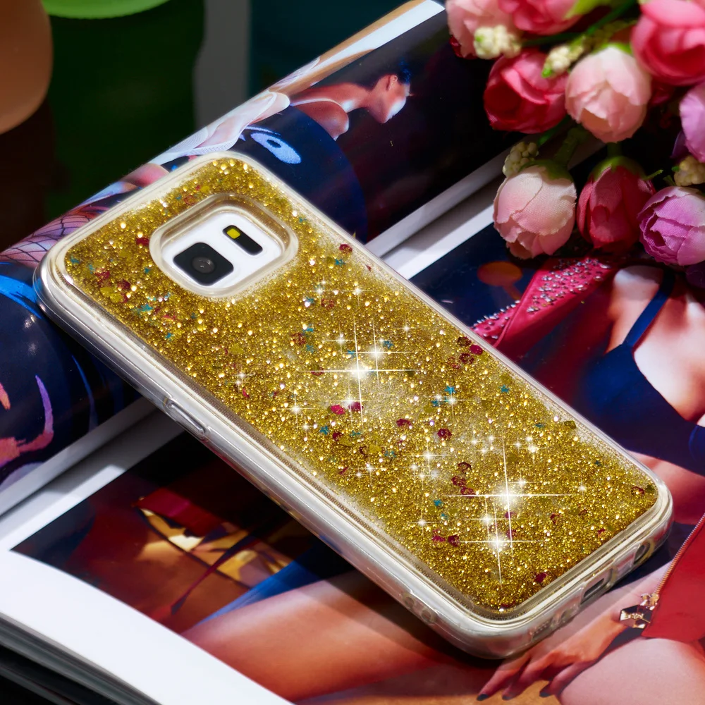 Для Samsung Galaxy S5 блестящий чехол с зыбучим песком S 5 5S G900 SM G900H G900F блестящая