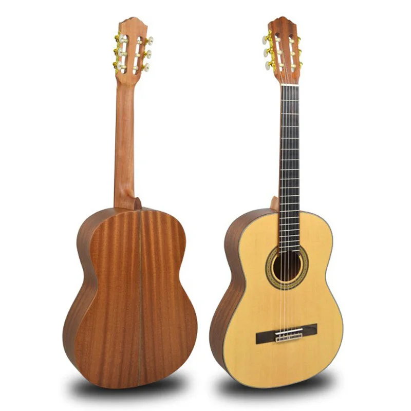 39 inch solid top spruce classical guitar nylon strings guitar free