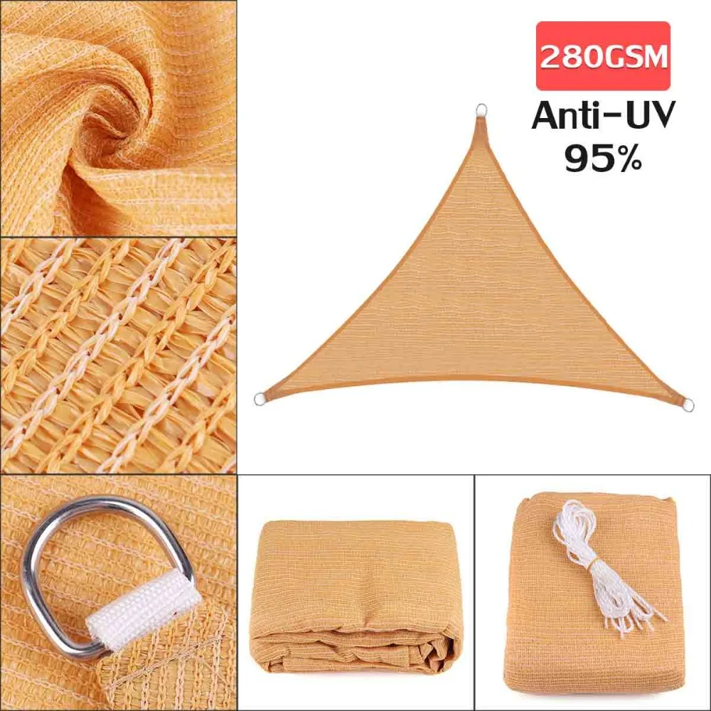 300D للماء البوليستر المظلة العادية مثلث عجلة الحمل الزائد الظل الشراع الشمس في الهواء الطلق المأوى الشمس ل حديقة خيام التخييم