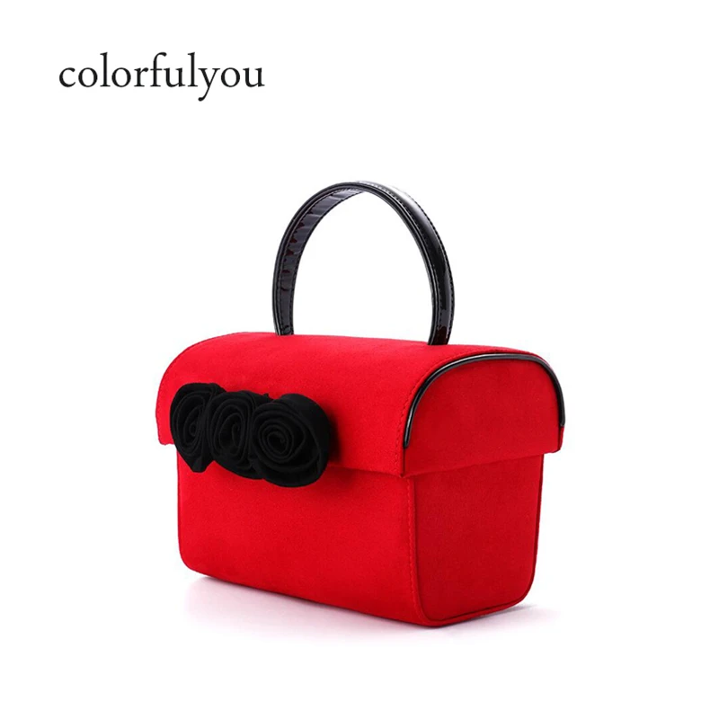 Us 39 91 40 Off 2018 New Brand Handbag For Women Vintage Roses Box Bag Red Velvet Handbags Las Tote Bags Xpu1168 In Top Handle From Luggage