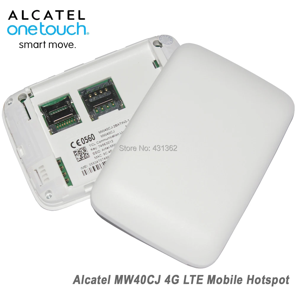 Разблокированный Alcatel Link Zone MW40CJ 4G LTE 150 Мбит/с мобильный WiFi беспроводной маршрутизатор