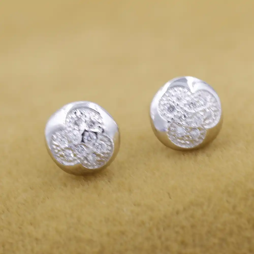 Бесплатная доставка ювелирные изделия действительно 925 стерлингового серебра серьги в виде клевера круговой набор циркон цветок и лист серебряные серьги