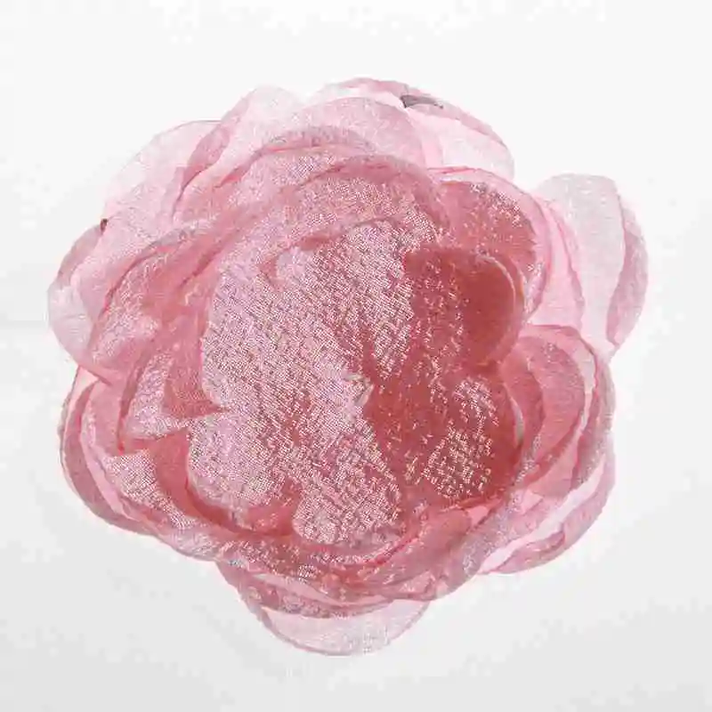5 шт. 10 см 3,9 дюймов горящие розовые цветы для волос цветок аксессуары для волос цветок бутик аксессуар свадебные декорации цветок - Цвет: Lt pink