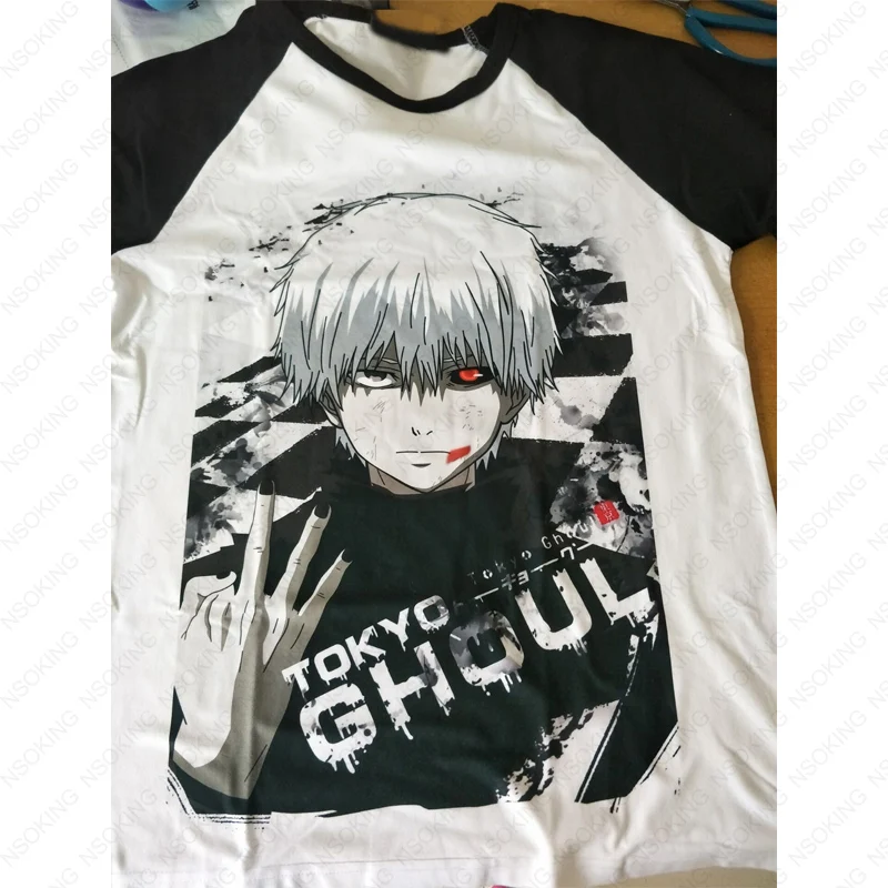Футболка Tokyo Ghoul новая японская аниме Кен канеки костюм для косплея удобная