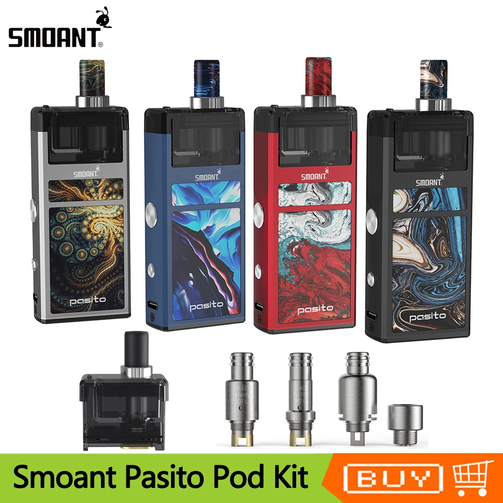 

Original Smoant Pasito Pod Kit With 3ml Pod Cartridge All in one Vaporizer E Cigarette MOD Vape Kit VS Orion DNA Orion Q Pod Kit