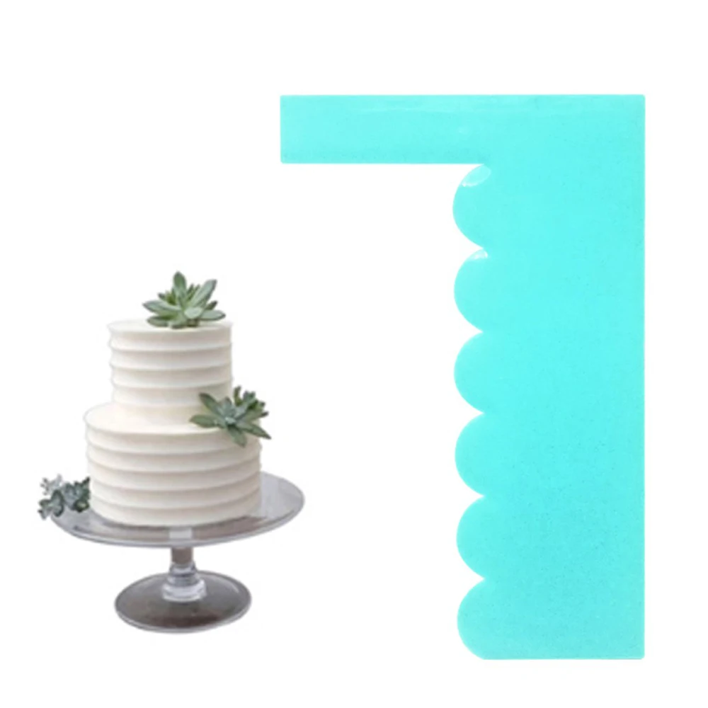 Скребок для мусс крема шпатель торт Fondant (сахарная) 1PC края гладкой Кухня с