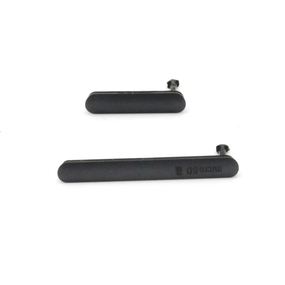 Зарядка через USB Порты и разъёмы Защита от пыли Обложка+ Micro SD Порты и разъёмы и sim-карты Порты и разъёмы заглушку слота для Sony Xperia Z3 l55t d6603 - Цвет: Black