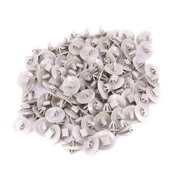 

100Pcs Car Door Fastener Trim Panel Retainer Fixed Clip Clamp For Renault Gray
