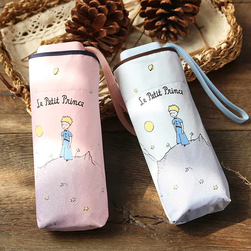  Quality Mini Pocket Umbrella Women Sunny and Rainy Mini Fashion Folding Umbrellas The Little Prince