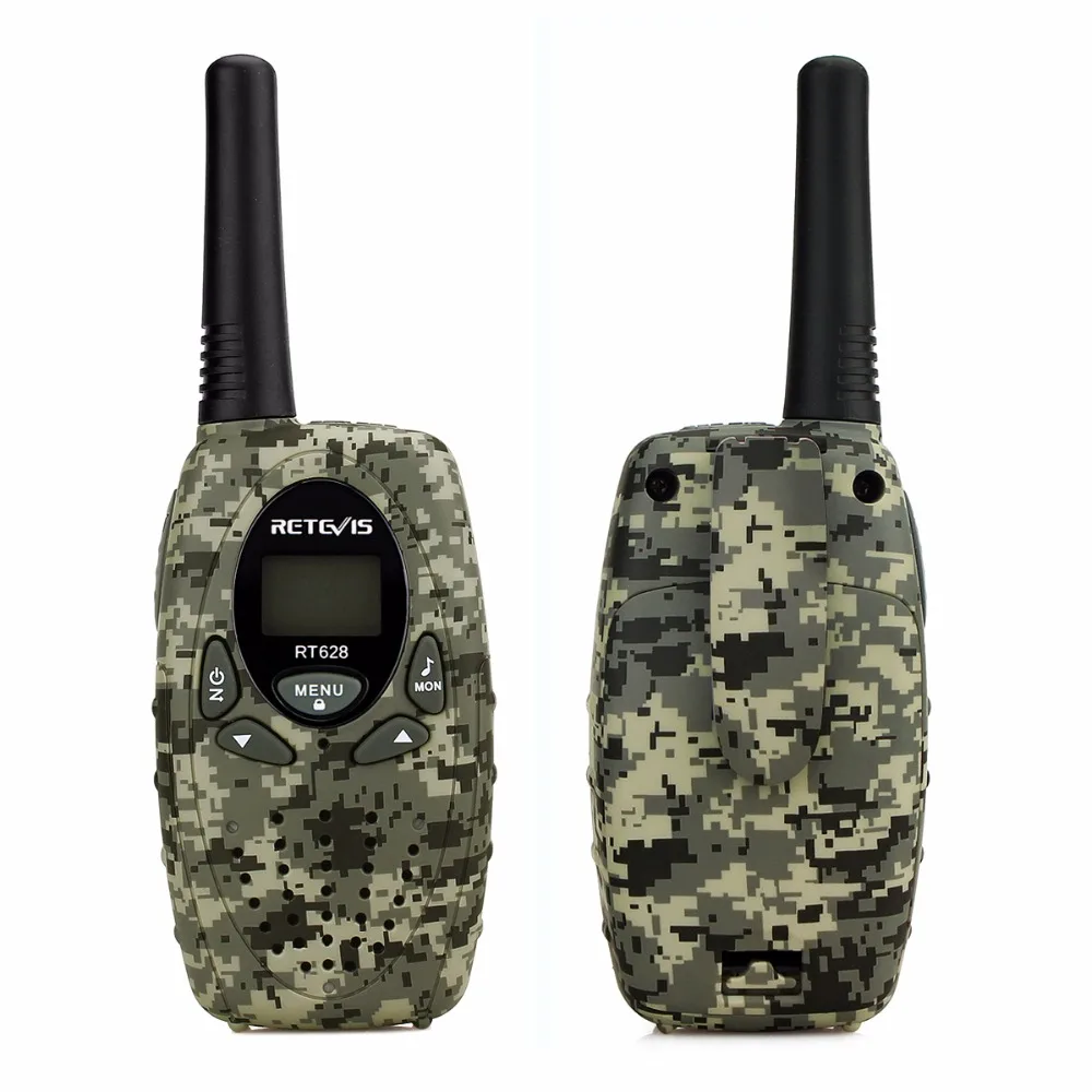 2 pcs RT628 Kids Retevis Walkie Talkie Transceiver UHF Frequency Portable 0.5W 446MHz LCD Display Toy Radio Communicator A1026
