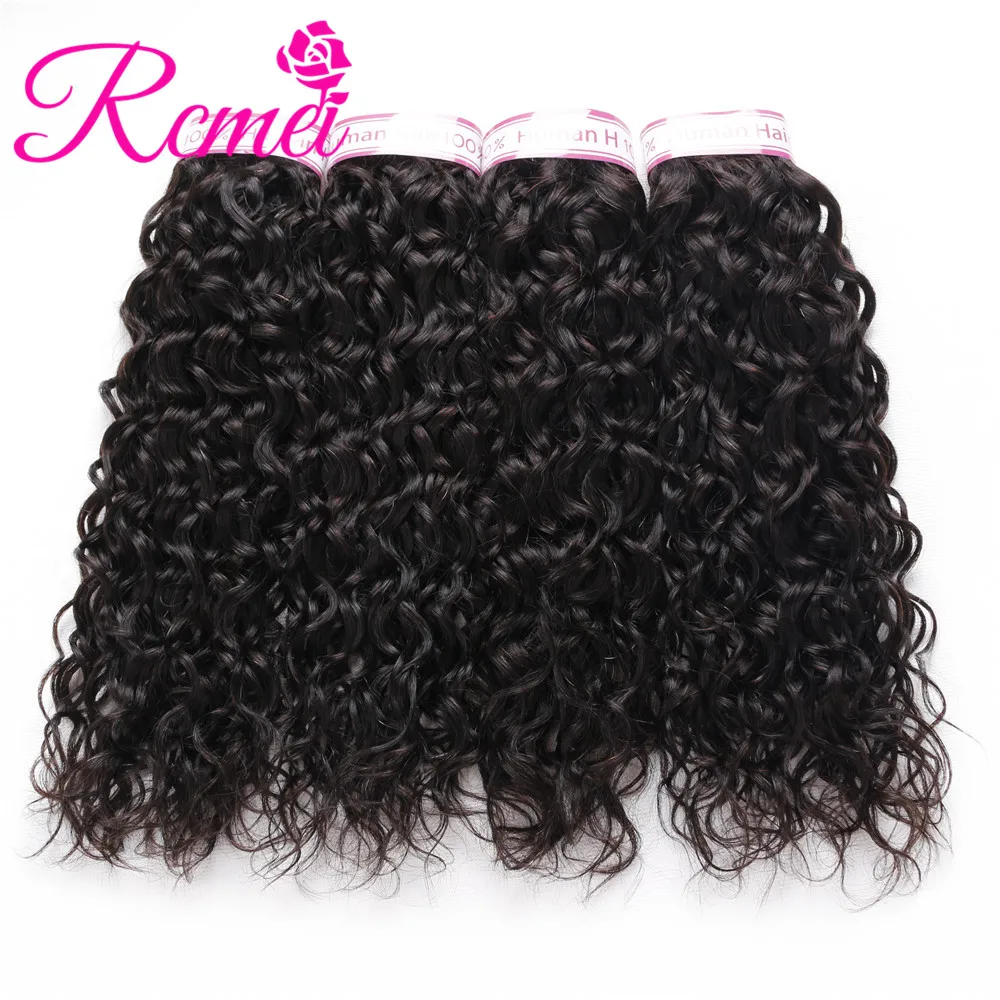 Brazilian Water Wave Bundles With Closure Non Remy Hair 4 Bundles Water Wave Weaving With Lace Closure Free Part Can Dyed Rcmei Brazilian Water Wave Bundles With Closure Non Remy Hair 4 Bundles Water Wave Weaving With Lace Closure Free Part Can Dyed Rcmei