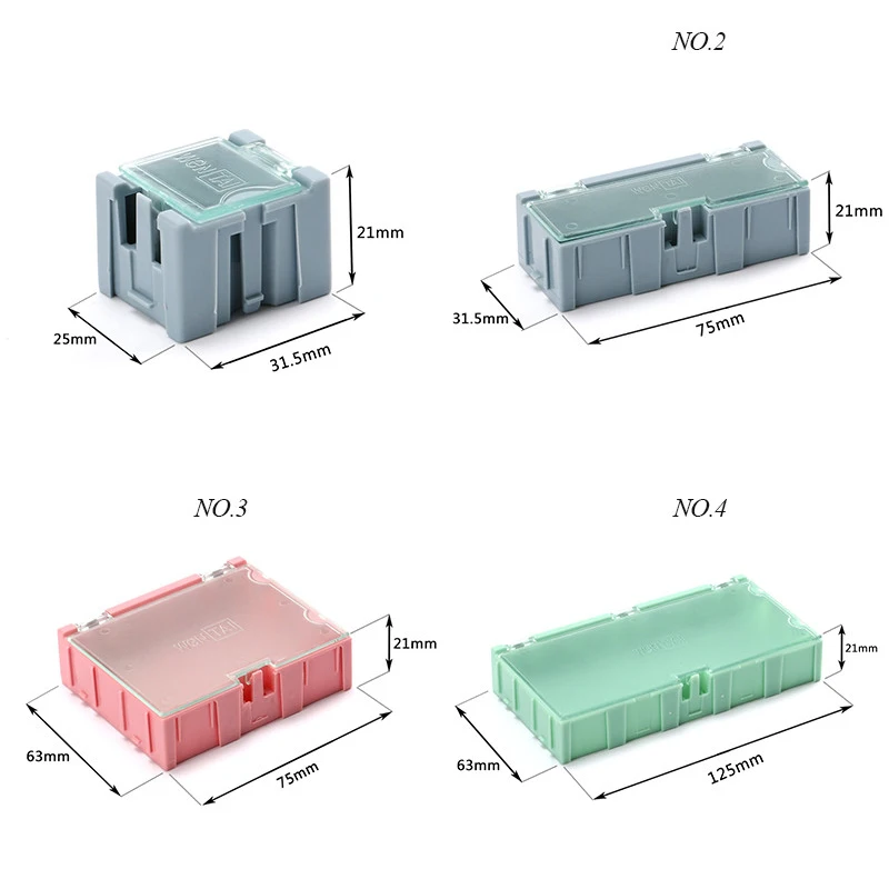 SMD SMT IC componente contenedor caja de almacenamiento Diy Mini electrónico práctico para pequeños componentes joyería Caja de Herramientas pastillas de cuentas