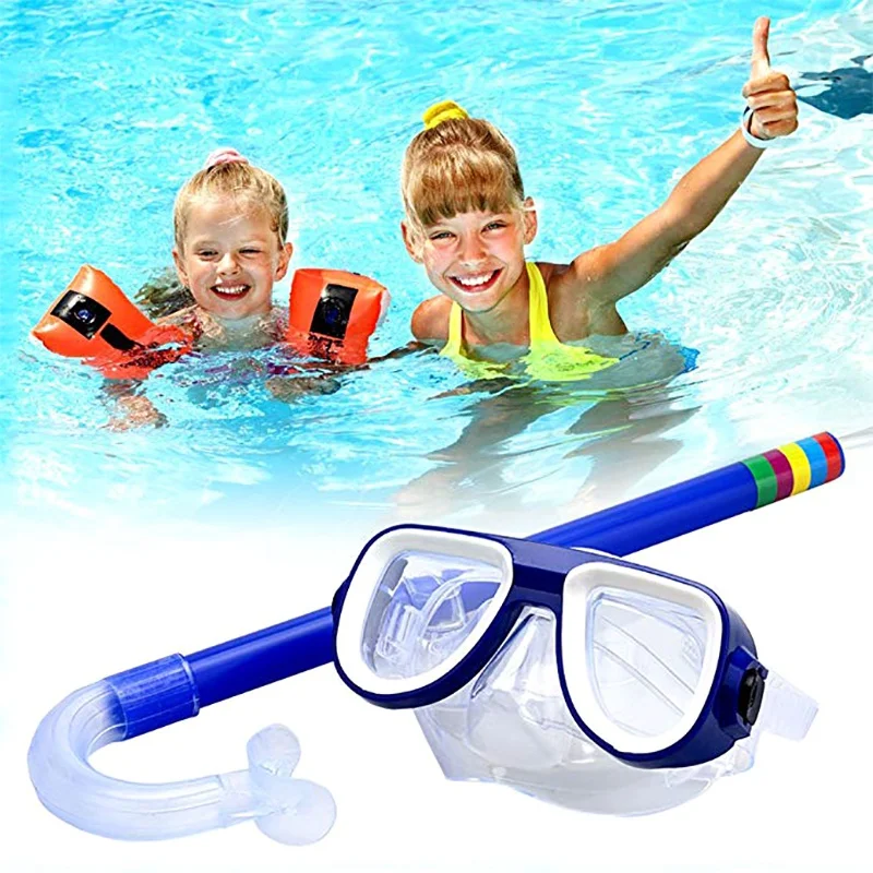 Детские очки для ныряния, маска дыхательная трубка, противоударные противотуманные очки для плавания, повязка для подводного плавания, набор аксессуаров для подводного плавания