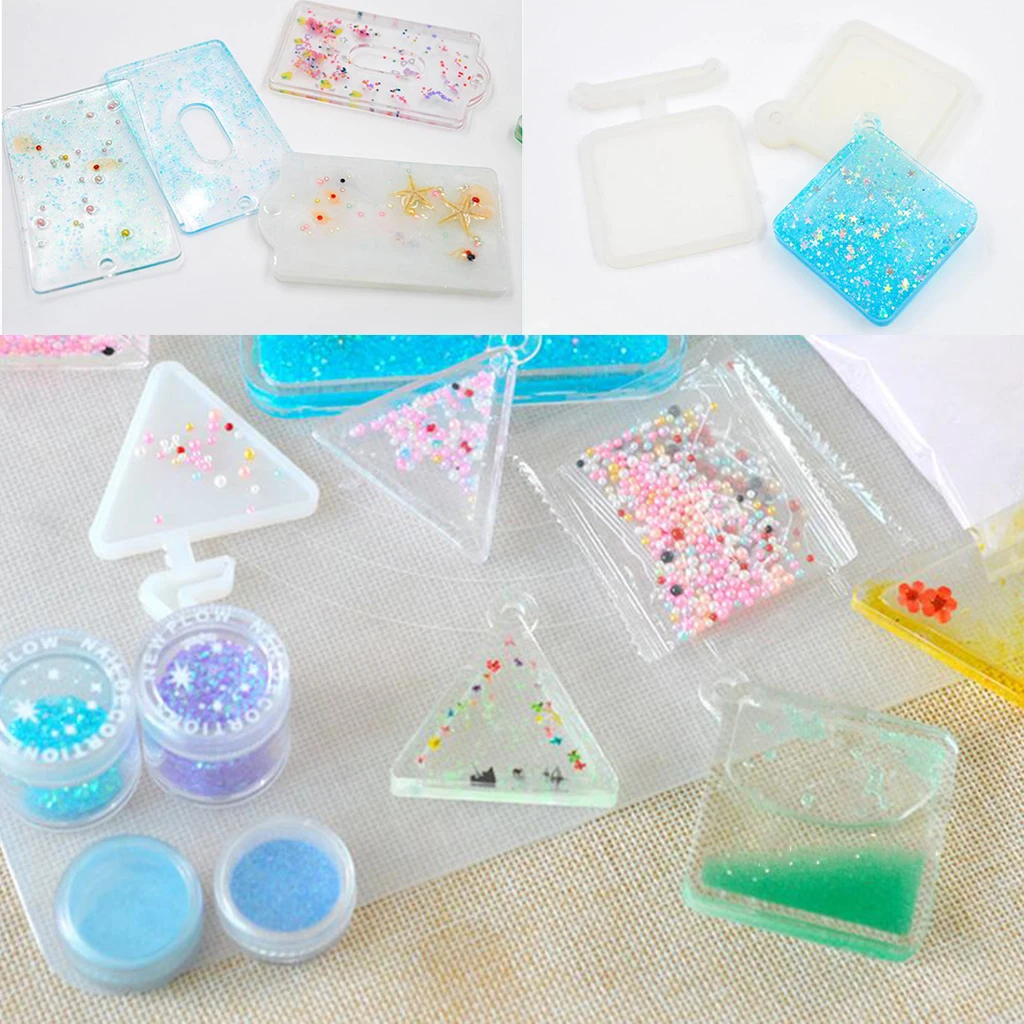 4 Setst Shaker Charms Molds Liquid Silicone Mold DIY Resin Jewelry