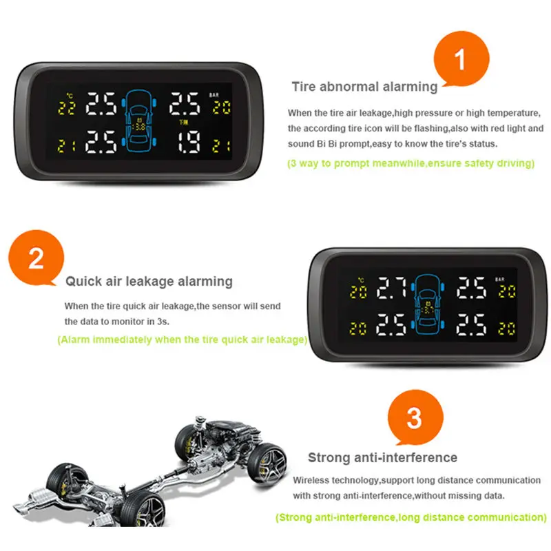 U903 TPMS Car tire pressure monitor system 16