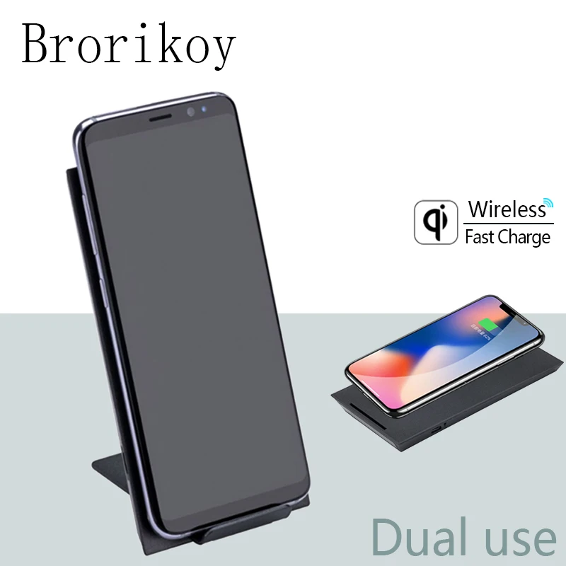 

Qi Wireless Charger 10W Quick Charge for Samsung S7/8 S9 Note 8 Fast Wireless Chargers Dock Stand for iPhone X 8 Plus Adapter