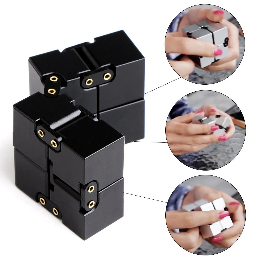 

Mental Aluminum Alloy Infinity Cube Mini Cube Stress Relief Anti-stress Toys Plastic Infinite Cube 2*2 Endless Cube